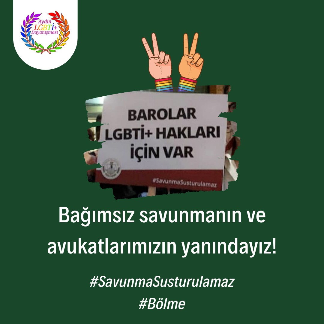 1. Aydın Pride Komitesi: #AvukatımınYanındayım | Kaos GL - LGBTİ+ Haber Portalı Haber