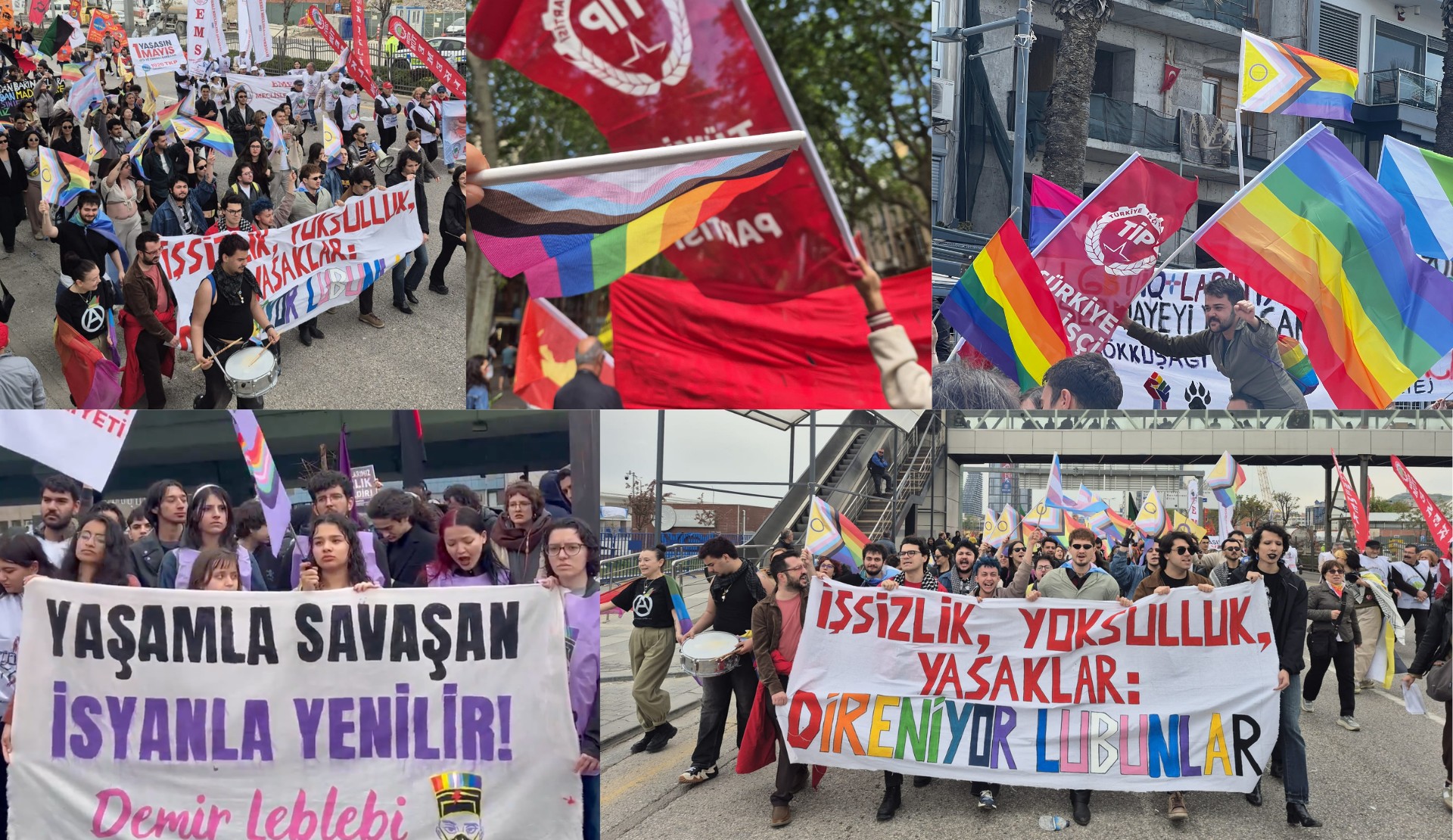 1 Mayıs’tan gökkuşağı manzaraları: "İşsizlik, yoksulluk, yasaklar: Direniyor lubunlar" | Kaos GL - LGBTİ+ Haber Portalı