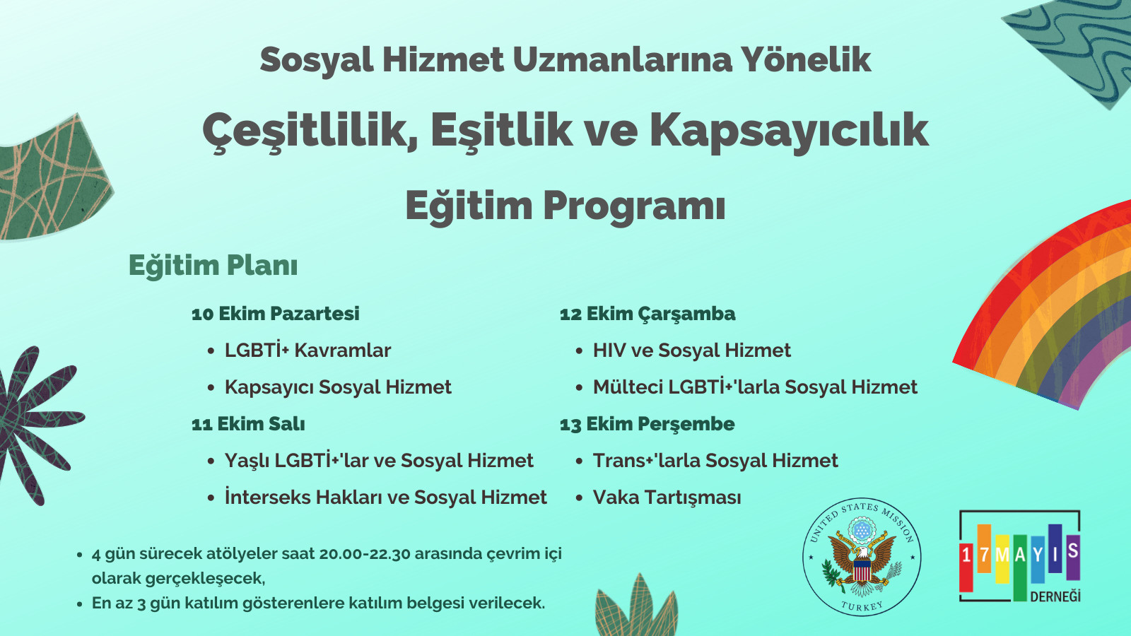 17 Mayıs’tan Sosyal Hizmet Uzmanlarına Yönelik Çeşitlilik, Eşitlik ve Kapsayıcılık Eğitimi | Kaos GL - LGBTİ+ Haber Portalı Haber