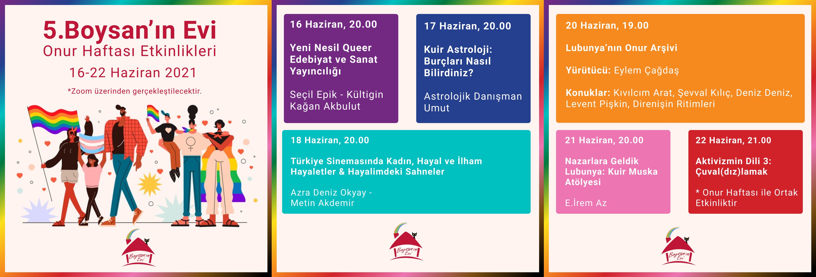 5. Boysan’ın Evi Onur Haftası programı belli oldu Kaos GL - LGBTİ+ Haber Portalı