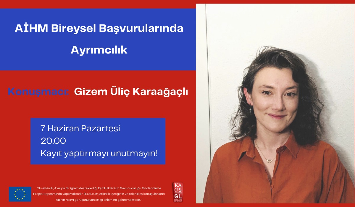 “AİHM Bireysel Başvurularında Ayrımcılık” söyleşisine davetlisiniz | Kaos GL - LGBTİ+ Haber Portalı