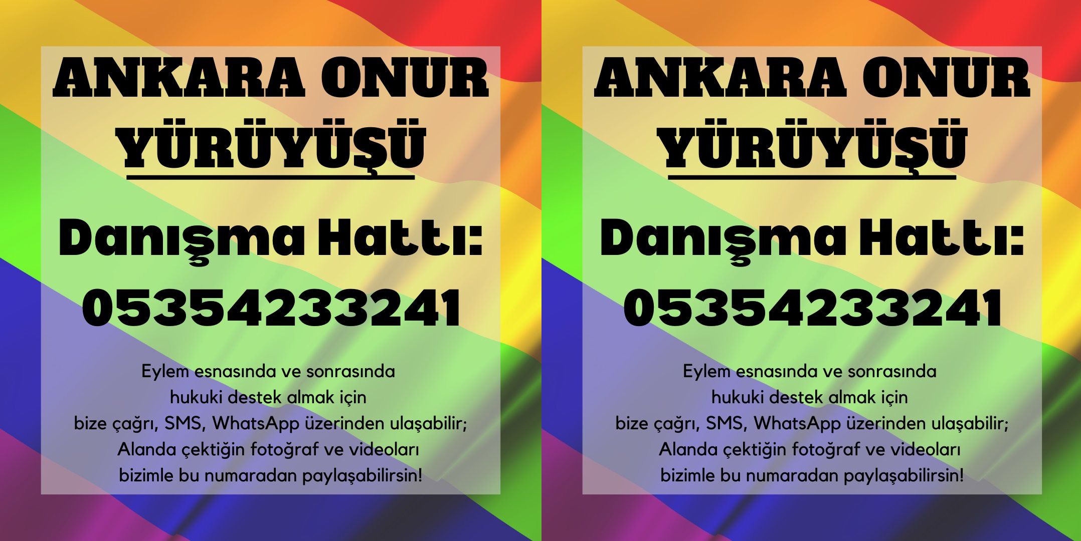Ankara Onur Yürüyüşü Danışma Hattı telefonu yayında! | Kaos GL - LGBTİ+ Haber Portalı Haber