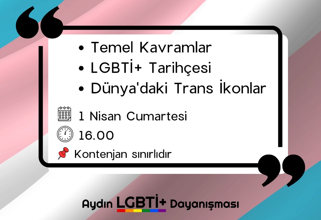 Aydın LGBTİ+ Dayanışması’ndan Trans Görünürlük Günü atölyeleri Kaos GL - LGBTİ+ Haber Portalı