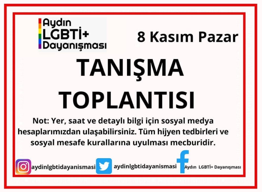 Aydın LGBTİ+ Dayanışması, tanışmaya çağırıyor | Kaos GL - LGBTİ+ Haber Portalı Haber