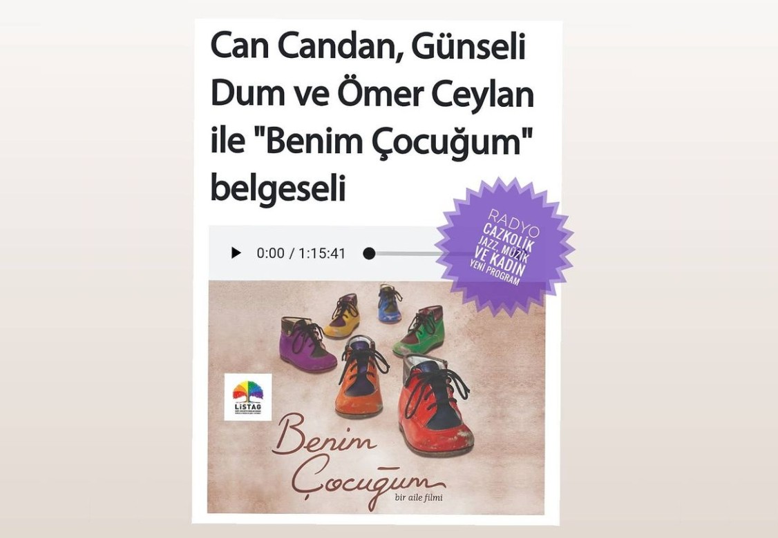 “Benim Çocuğum” Radyo Cazkolik’te | Kaos GL - LGBTİ+ Haber Portalı Haber