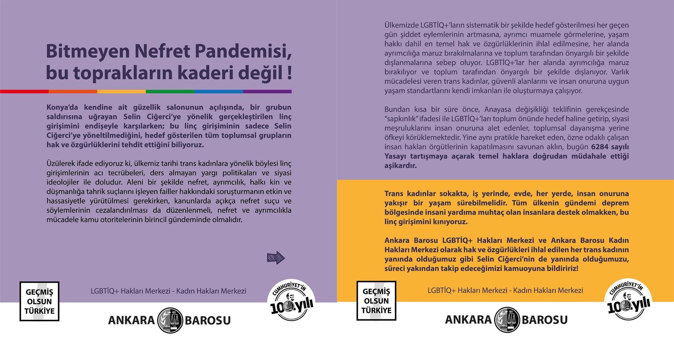 “Bitmeyen Nefret Pandemisi, bu toprakların kaderi değil!” Kaos GL - LGBTİ+ Haber Portalı