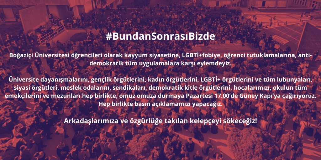 Boğaziçi Dayanışması’ndan çağrı: “LGBTİ+fobiye karşı eylemdeyiz” | Kaos GL - LGBTİ+ Haber Portalı Haber