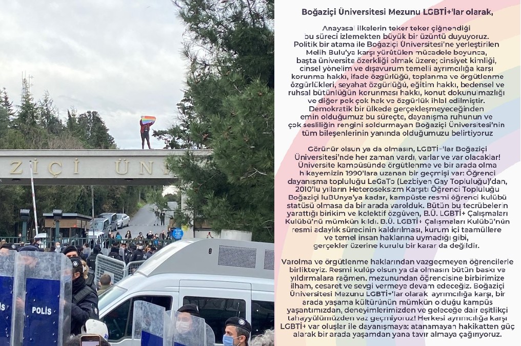 Boğaziçi Üniversitesi Mezunu LGBTİ+’lar: “Geçmiş deneyimlerimizden ve geleceğe dair eşitlikçi tahayyülümüzden vazgeçmiyoruz!” | Kaos GL - LGBTİ+ Haber Portalı Haber