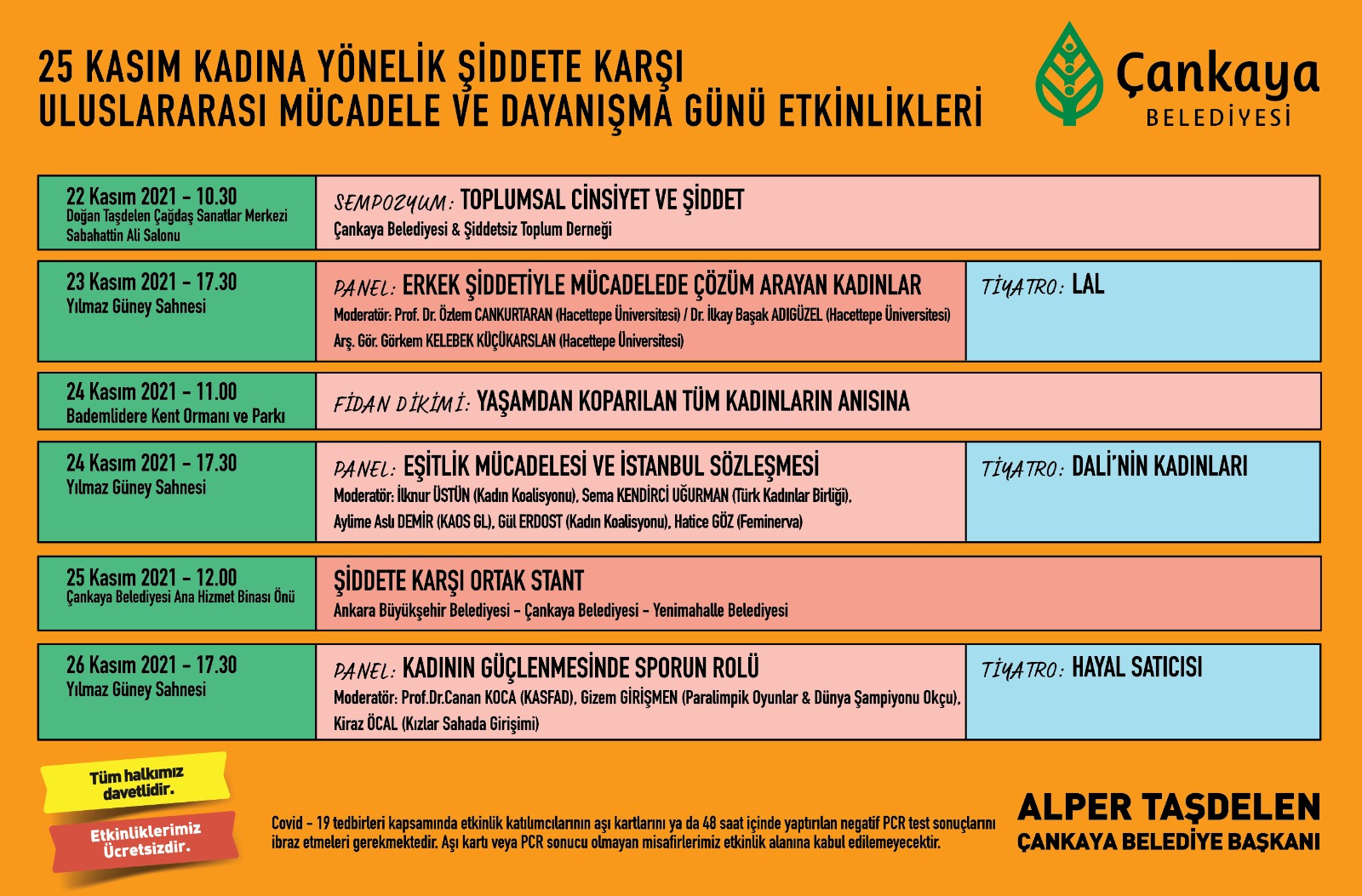 Çankaya Belediyesi 25 Kasım 2021 etkinlikleri Kaos GL - LGBTİ+ Haber Portalı