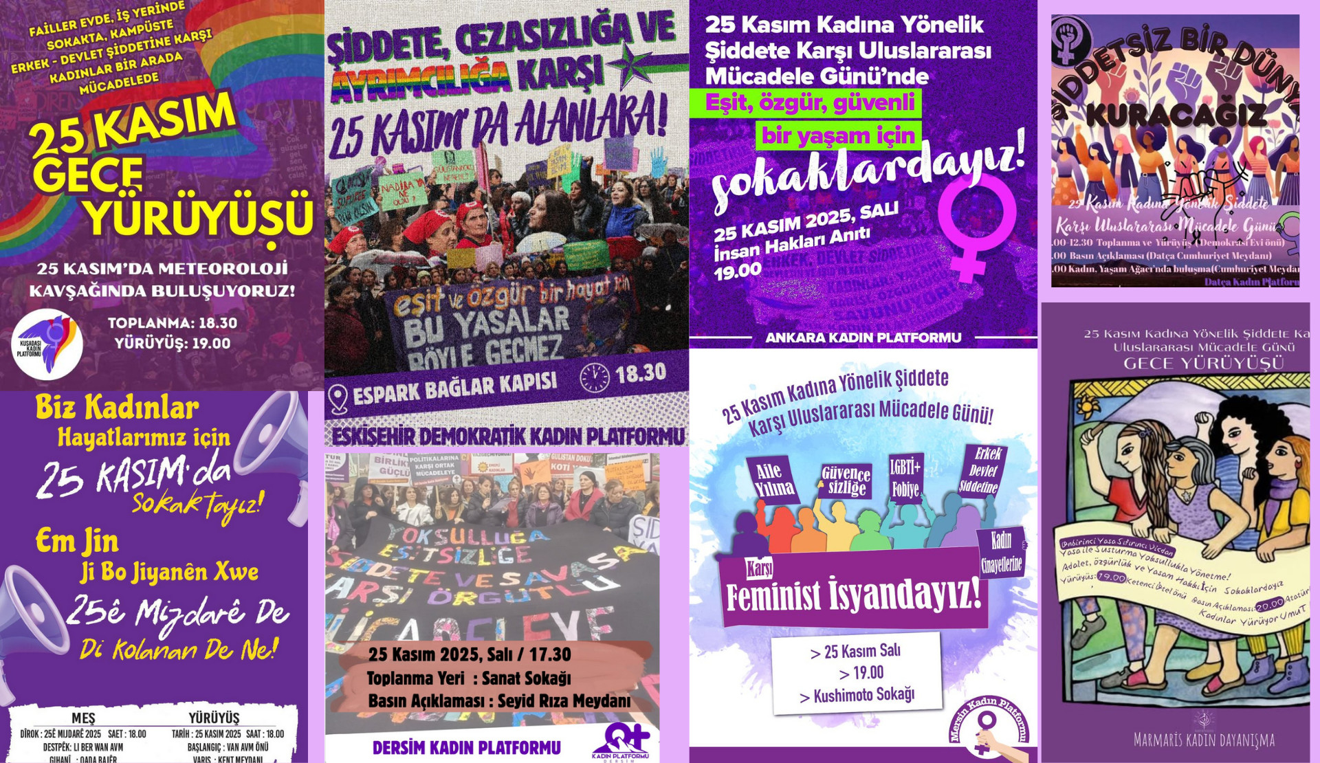 Çatlak Zemin derledi: İl il 25 Kasım eylemleri | Kaos GL - LGBTİ+ Haber Portalı