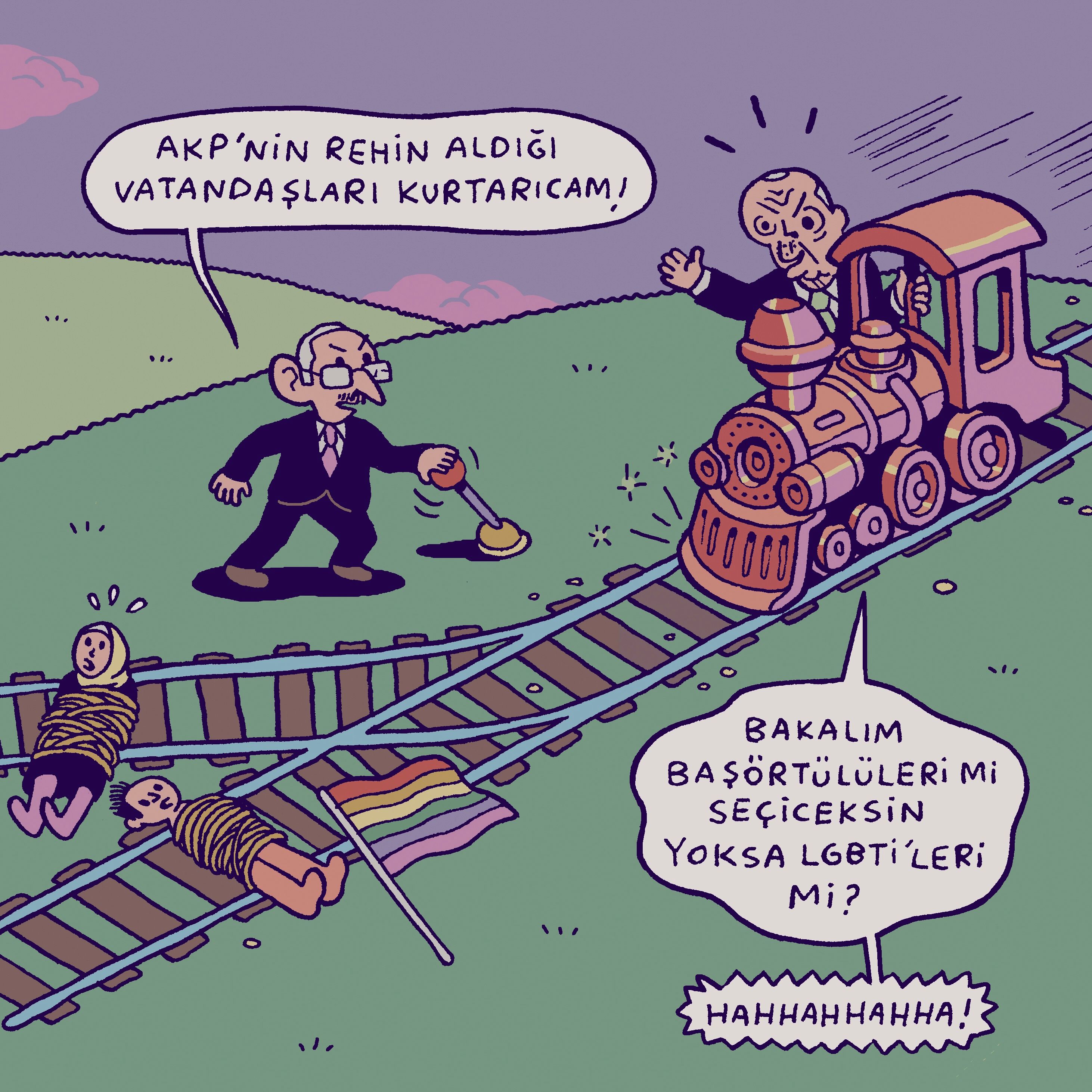 Cem Dinlenmiş’ten “rehine vatandaş” karikatürü Kaos GL - LGBTİ+ Haber Portalı