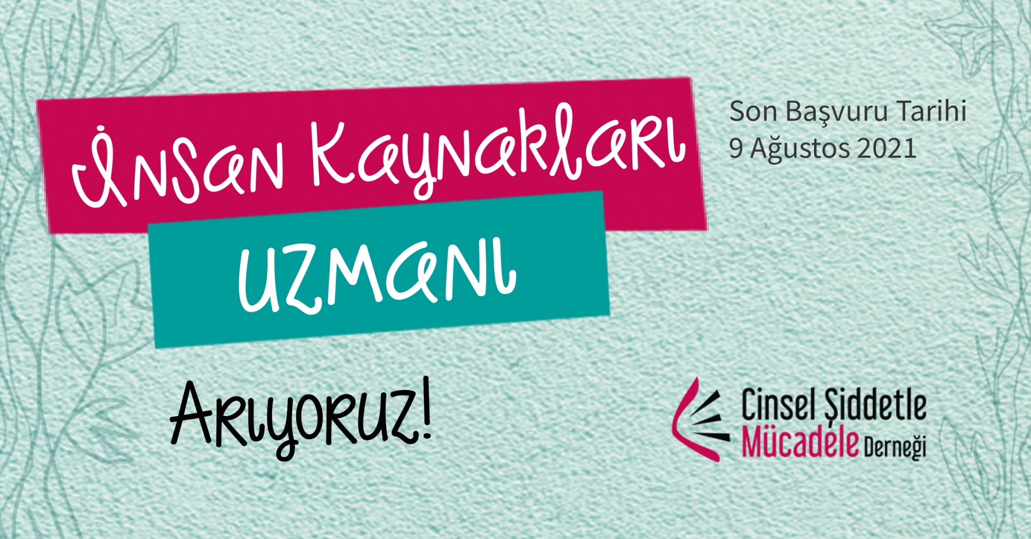Cinsel Şiddetle Mücadele Derneği’nden İnsan Kaynakları Uzmanı ilanı Kaos GL - LGBTİ+ Haber Portalı