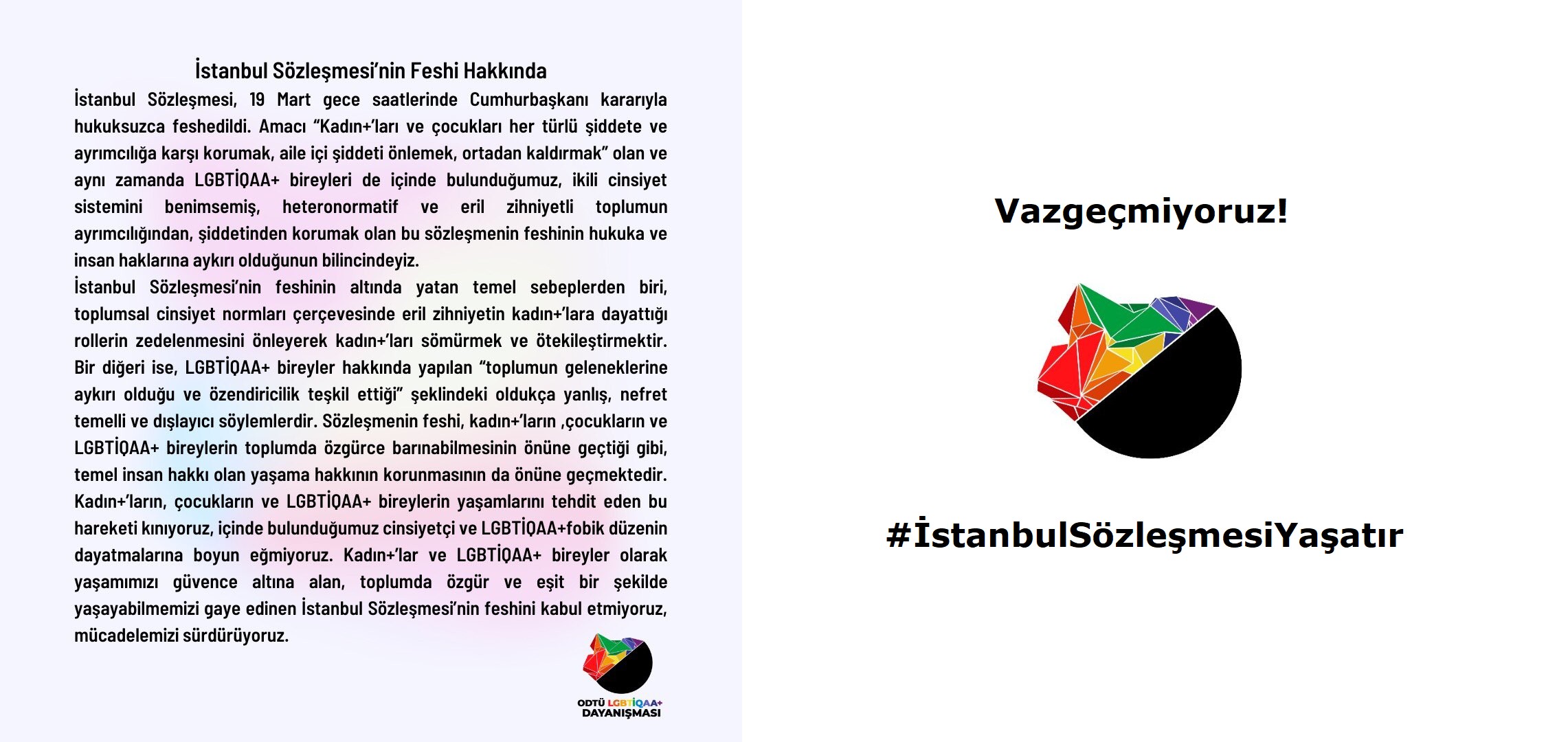 “Cinsiyetçi ve LGBTİQAA+fobik düzenin dayatmalarına boyun eğmiyoruz” | Kaos GL - LGBTİ+ Haber Portalı Haber