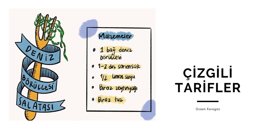 Çizgili Tarifler: Deniz börülcesi salatası | Kaos GL - LGBTİ+ Haber Portalı