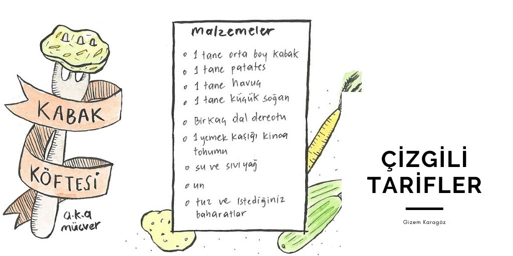 Çizgili tarifler: Kabak köftesi | Kaos GL - LGBTİ+ Haber Portalı