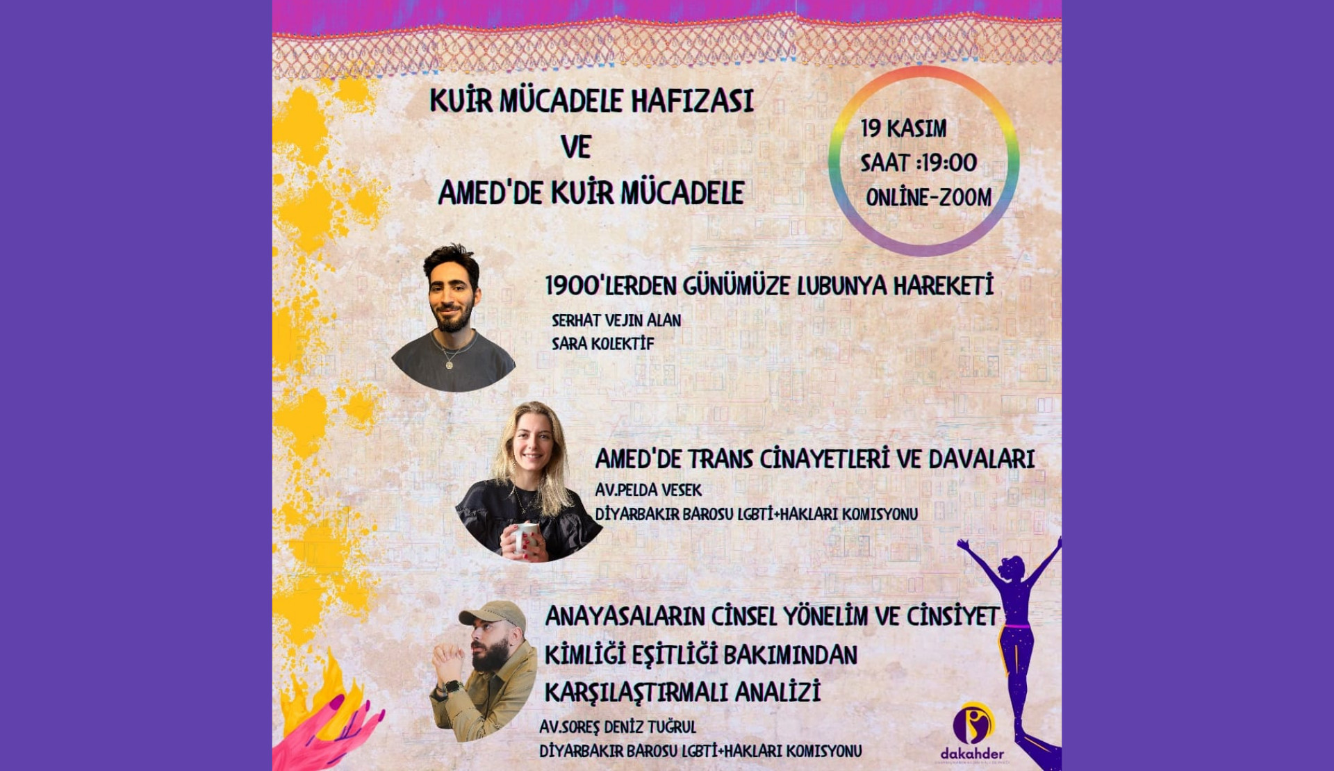 DAKAHDER’den 20 Kasım etkinliği Kaos GL - LGBTİ+ Haber Portalı