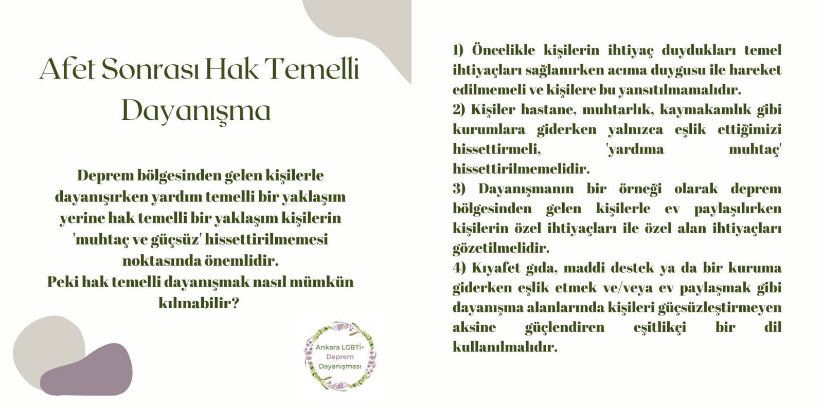Deprem bölgesinden gelenlerle dayanışırken nelere dikkat etmeli? | Kaos GL - LGBTİ+ Haber Portalı Haber