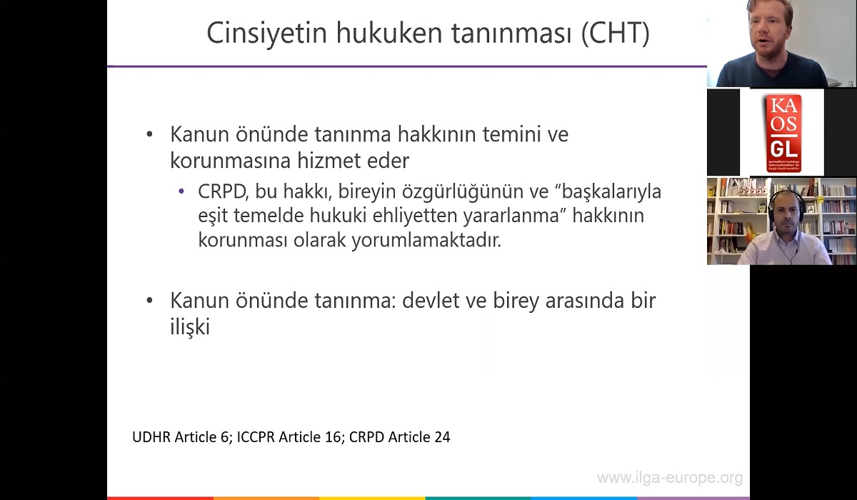 “Devletin her kişiyi hukuken tanıması gerekir” | Kaos GL - LGBTİ+ Haber Portalı Haber