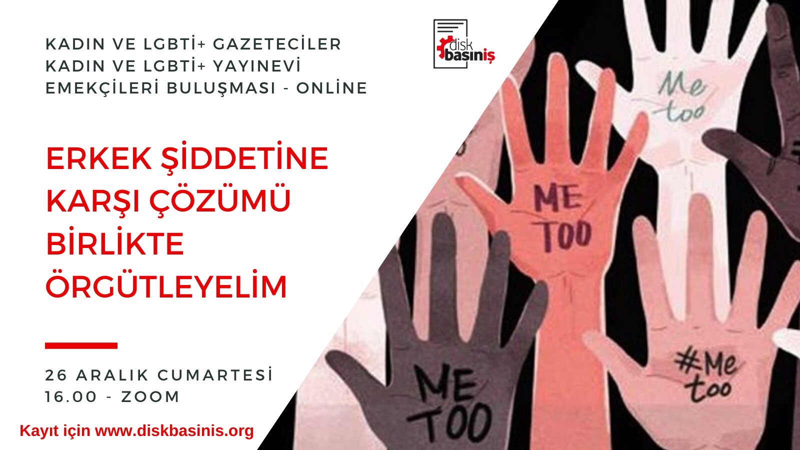 Disk Basın İş, kadın ve LGBTİ+ çalışanları erkek şiddetine karşı buluşturuyor Kaos GL - LGBTİ+ Haber Portalı