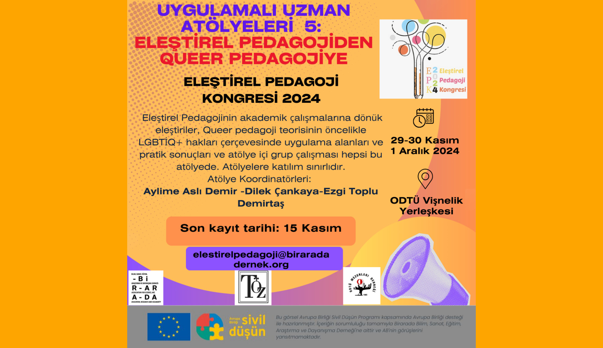 “Eleştirel Pedagojiden Queer Pedagojiye” Atölyesi, Eleştirel Pedagoji Kongresi’nde! | Kaos GL - LGBTİ+ Haber Portalı Haber