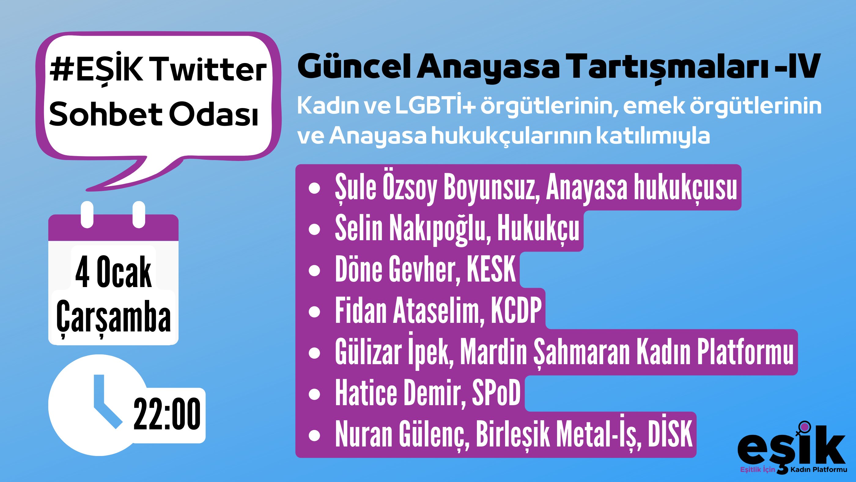 EŞİK, Güncel Anayasa Tartışmalarının dördüncüsüne bekliyor | Kaos GL - LGBTİ+ Haber Portalı Haber