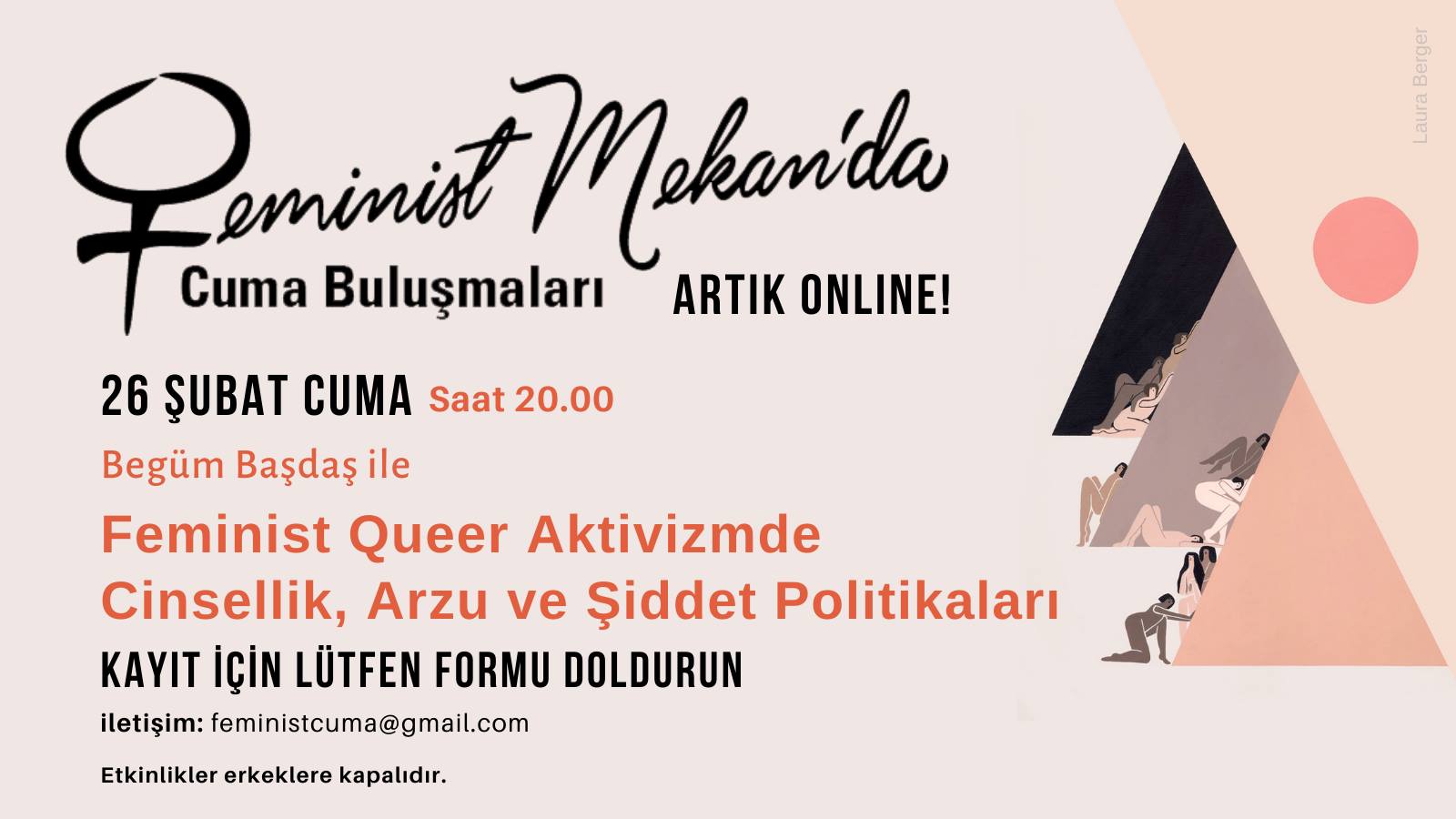 Feminist Mekan Cuma Buluşmaları’nda bu hafta: “Feminist Queer Aktivizmde Cinsellik, Arzu ve Şiddet Politikaları” Kaos GL - LGBTİ+ Haber Portalı