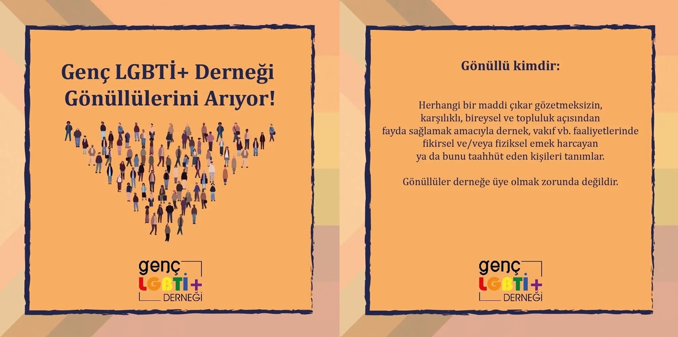 Genç LGBTİ+ Derneği gönüllülerini arıyor | Kaos GL - LGBTİ+ Haber Portalı Haber