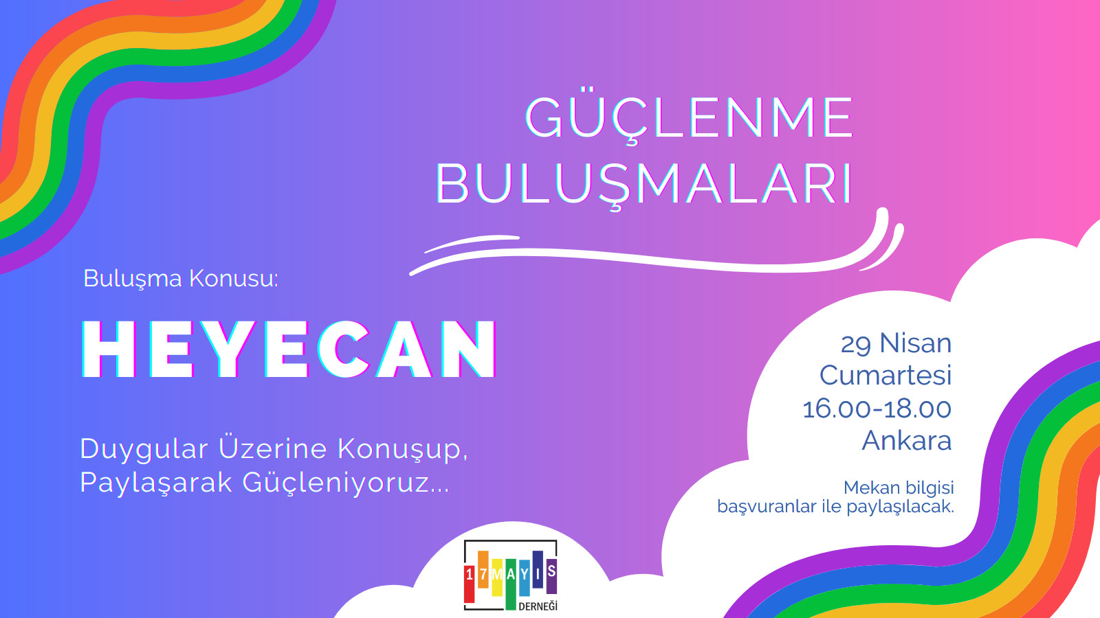 Güçlenme Buluşmaları’nda bu hafta: Heyecan | Kaos GL - LGBTİ+ Haber Portalı Haber