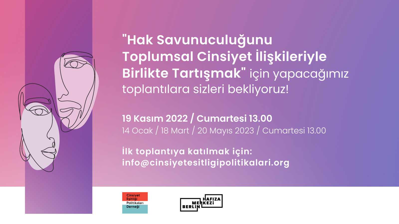 “Hak Savunuculuğunu Toplumsal Cinsiyet İlişkileriyle Birlikte Tartışmak” toplantıları katılımcılarını bekliyor Kaos GL - LGBTİ+ Haber Portalı