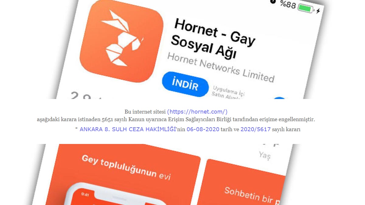 Hornet’e erişim engeli! | Kaos GL - LGBTİ+ Haber Portalı