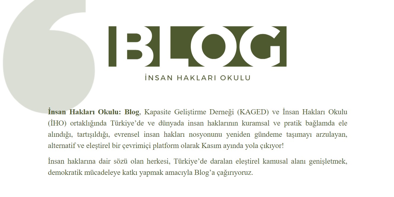 “İnsan Hakları Okulu: Blog” geliyor! Kaos GL - LGBTİ+ Haber Portalı