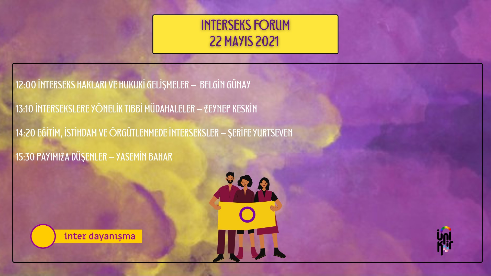 İnterseks Forum’un programı belli oldu Kaos GL - LGBTİ+ Haber Portalı