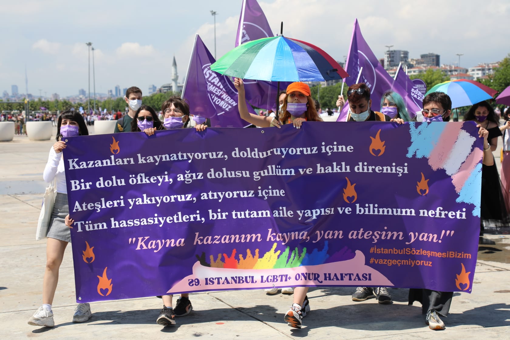 We are not giving up the İstanbul Convention rally: There is such thing as lesbian, mesbian! Kaos GL - News Portal for LGBTI+