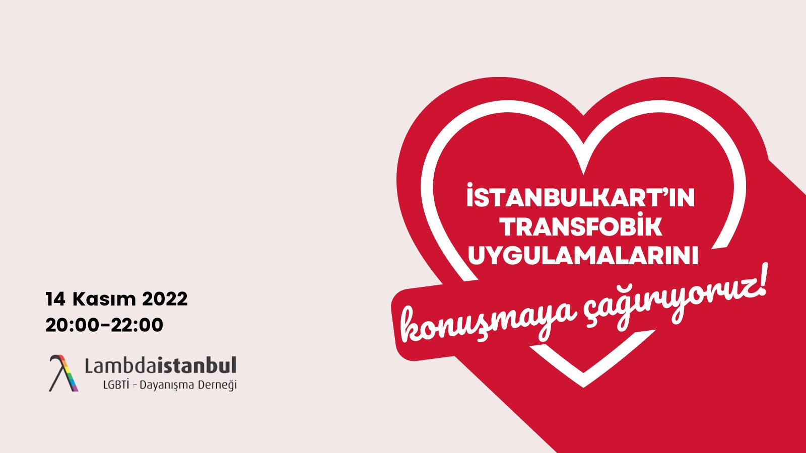 “İstanbulkart’ın transfobik uygulamalarını konuşmaya çağırıyoruz” | Kaos GL - LGBTİ+ Haber Portalı Haber