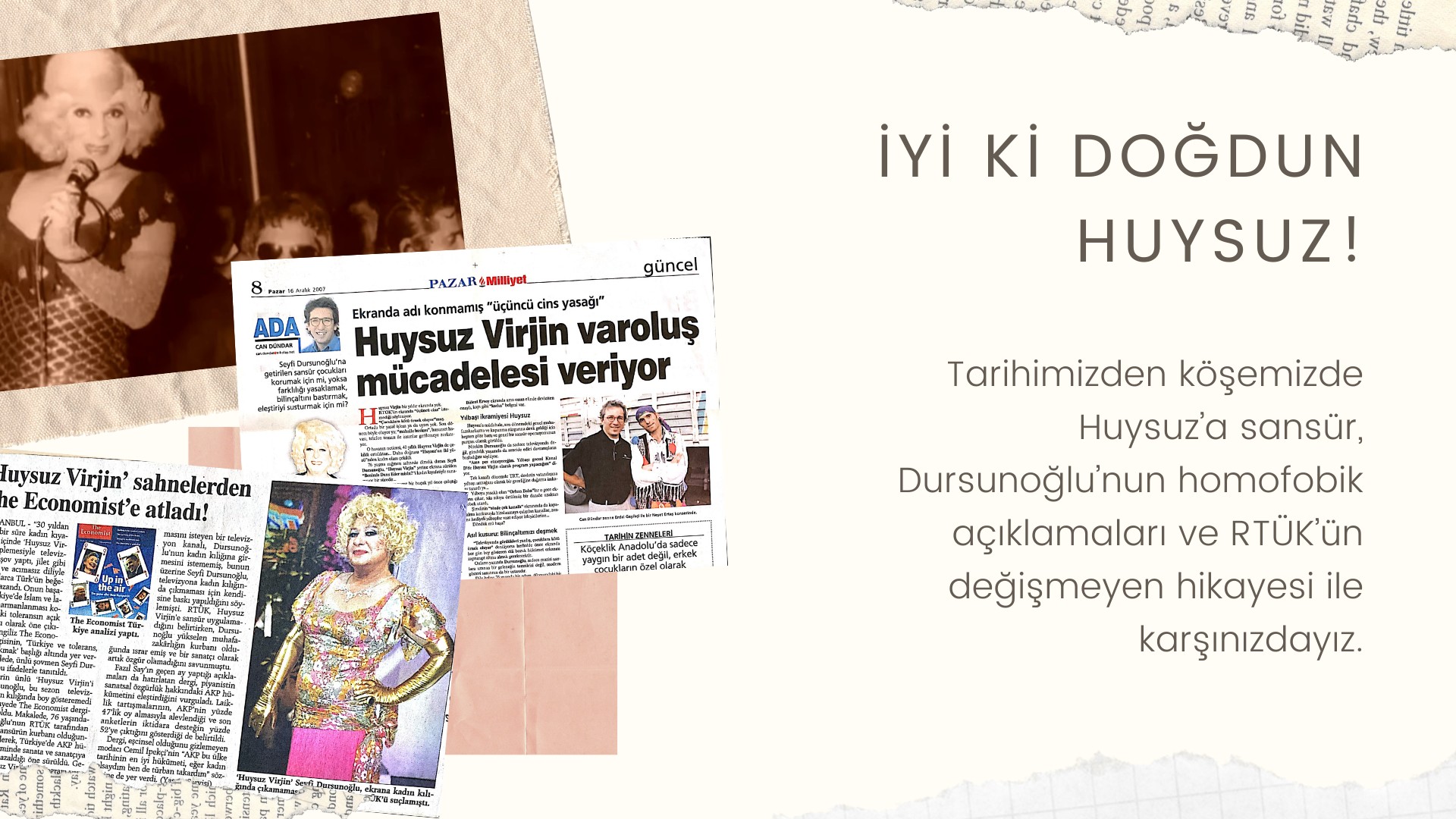 İyi ki doğdun Huysuz Virjin! Kaos GL - LGBTİ+ Haber Portalı