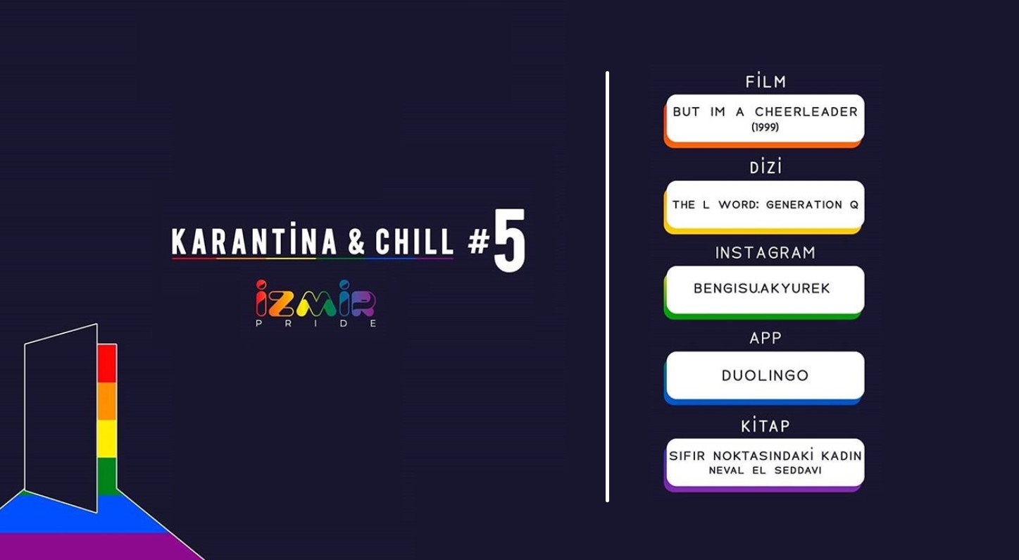 İzmir LGBTİ+ Onur Haftası’ndan “Karantina & Chill-5” | Kaos GL - LGBTİ+ Haber Portalı Haber