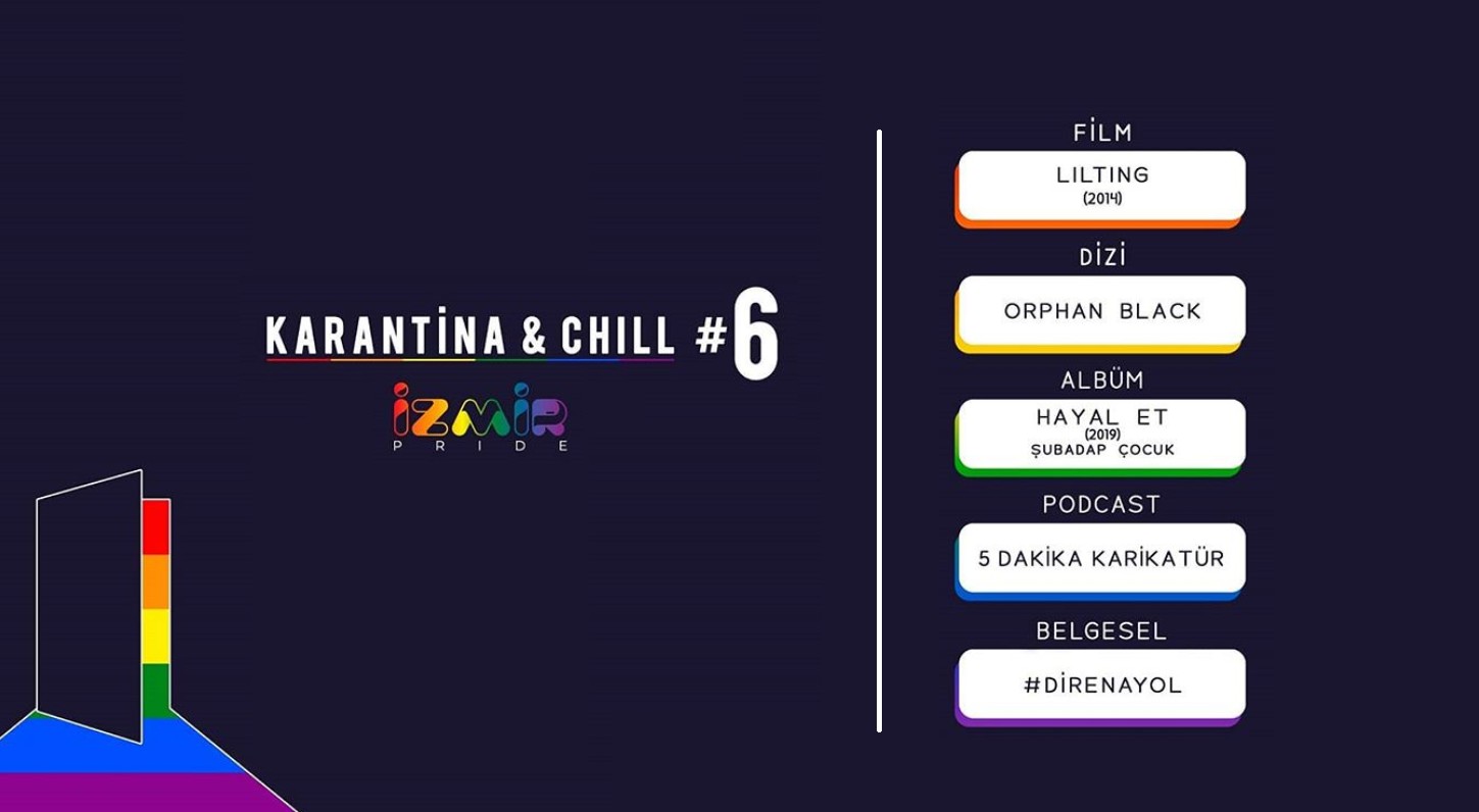 İzmir LGBTİ+ Onur Haftası’ndan “Karantina & Chill-6” | Kaos GL - LGBTİ+ Haber Portalı Haber