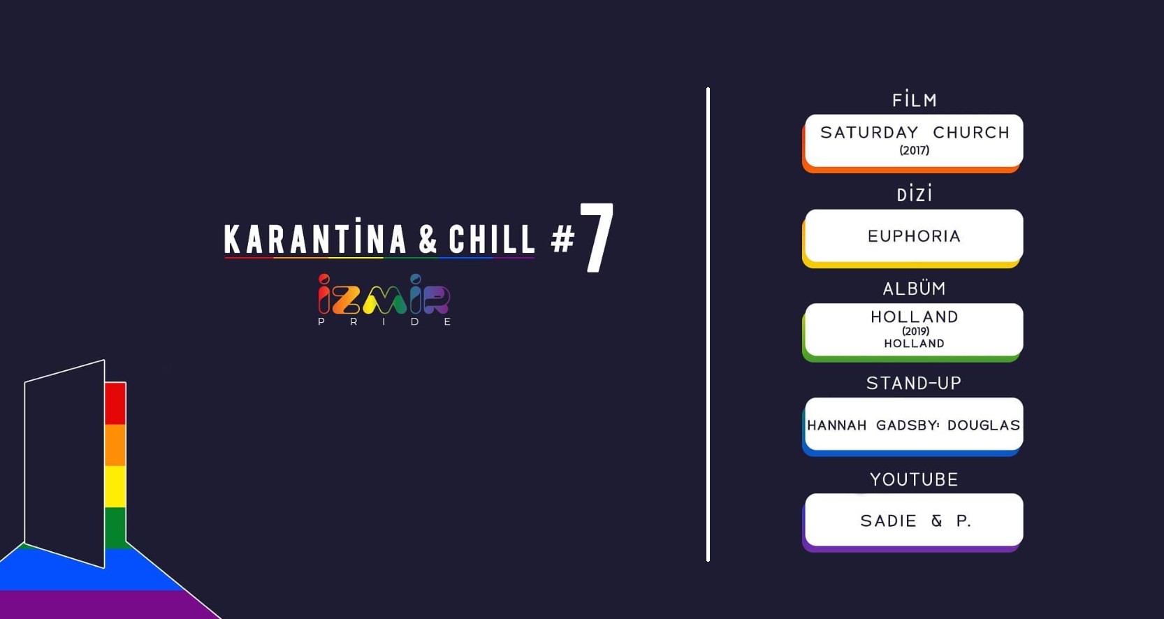 İzmir LGBTİ+ Onur Haftası’ndan “Karantina & Chill-7” | Kaos GL - LGBTİ+ Haber Portalı Haber