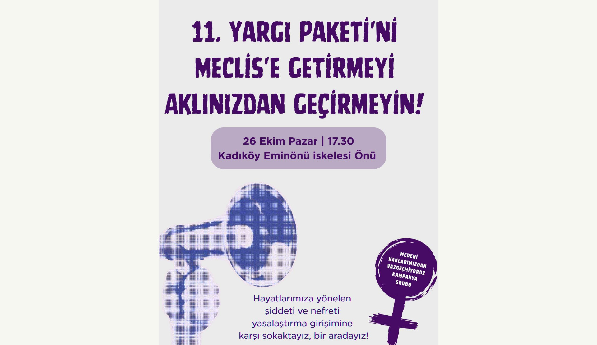 Kadın ve feminist örgütlerden 11. Yargı Paketi’ne karşı eylem çağrısı | Kaos GL - LGBTİ+ Haber Portalı Haber
