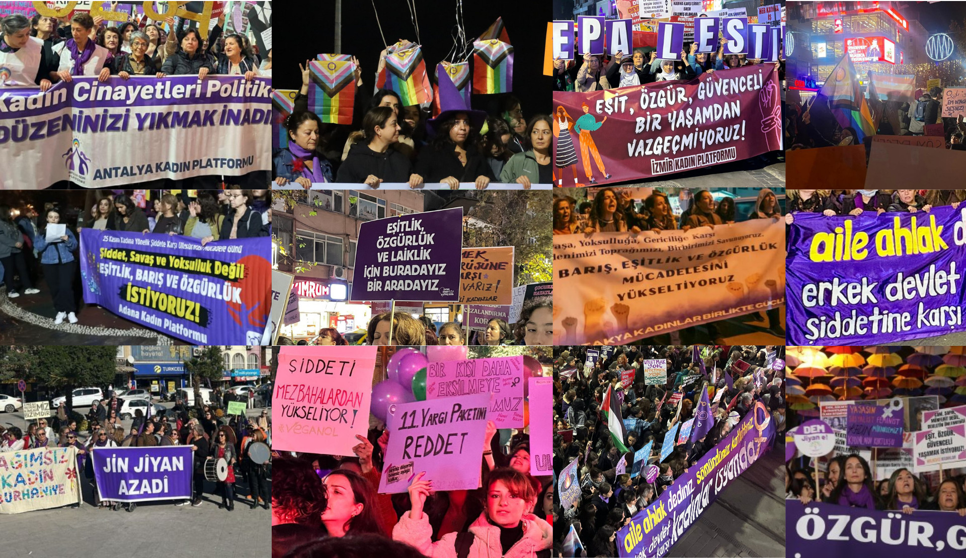 Kadınlar ve LGBTİ+’lar 25 Kasım’da meydanları doldurdu: "LGBTİ+’ları hedef alan kutsal aileniz batsın!" | Kaos GL - LGBTİ+ Haber Portalı Haber