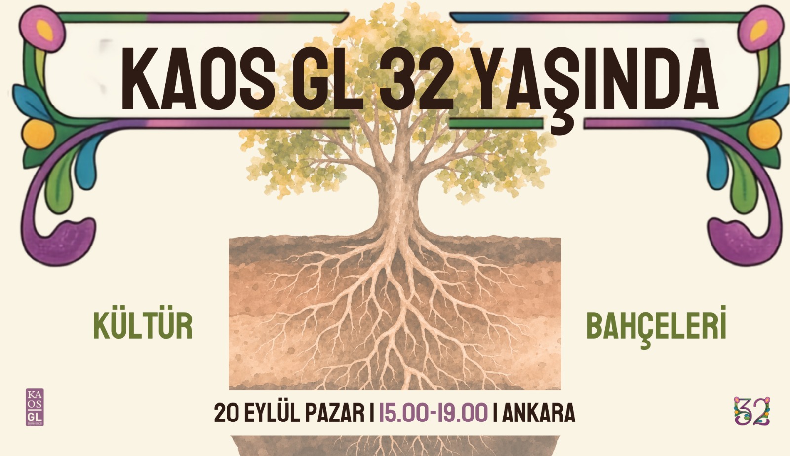 Kaos GL 32 yaşında: "Kültür Bahçeleri" paneli 20 Eylül'de Ankara'da Kaos GL - LGBTİ+ Haber Portalı