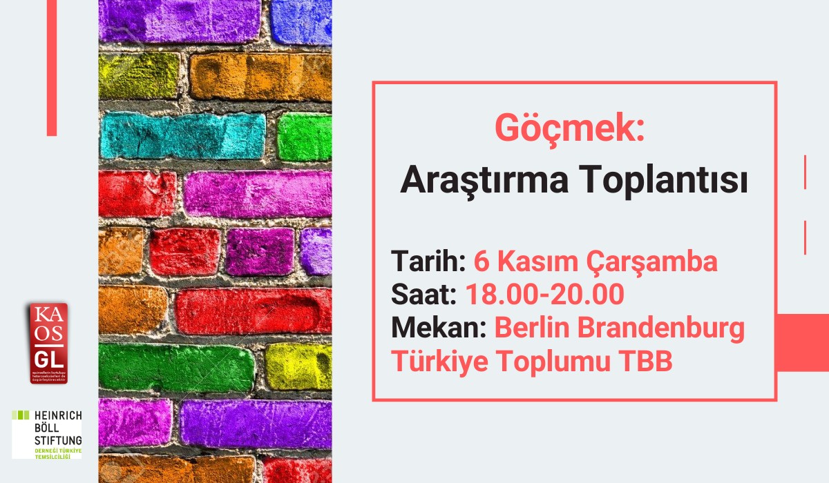 Kaos GL’den Berlin’de Türkiye’de LGBTİ+ hakları ve göç üzerine araştırma toplantısı | Kaos GL - LGBTİ+ Haber Portalı Haber