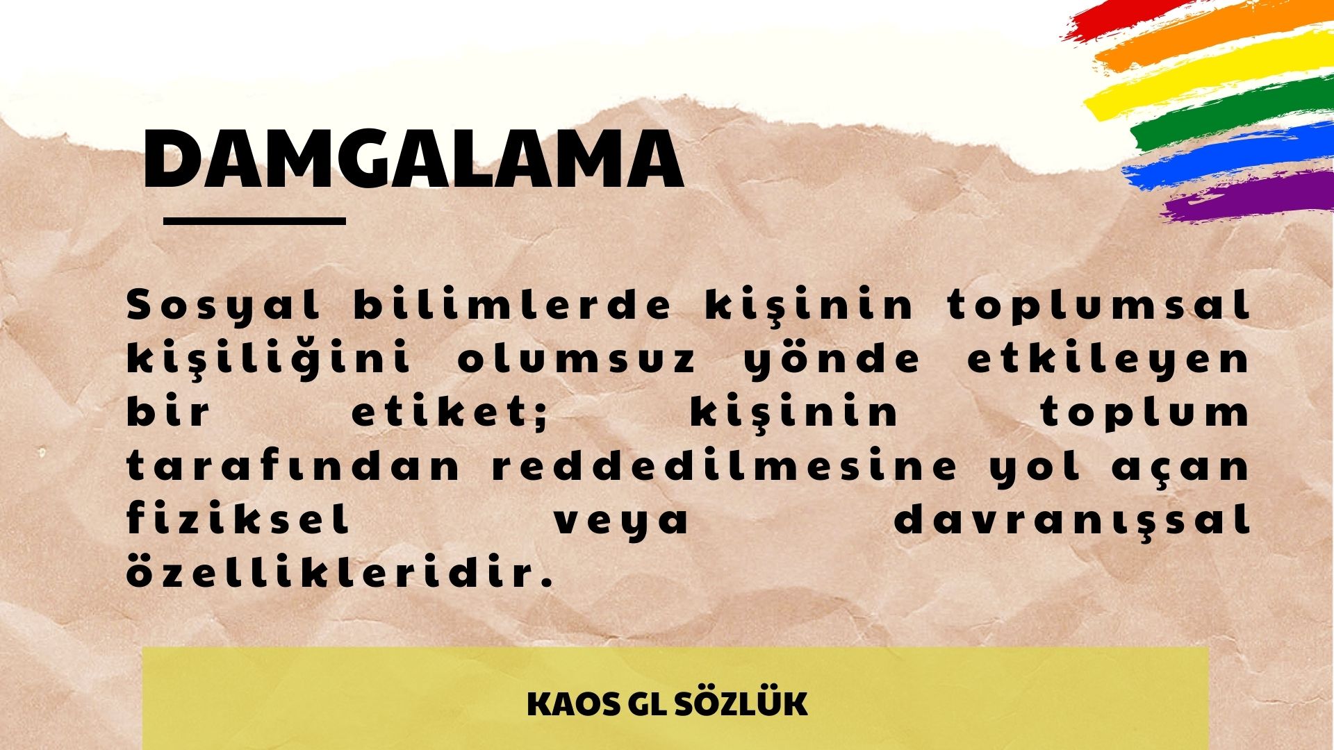 Kaos GL Sözlük: Damgalama | Kaos GL - LGBTİ+ Haber Portalı