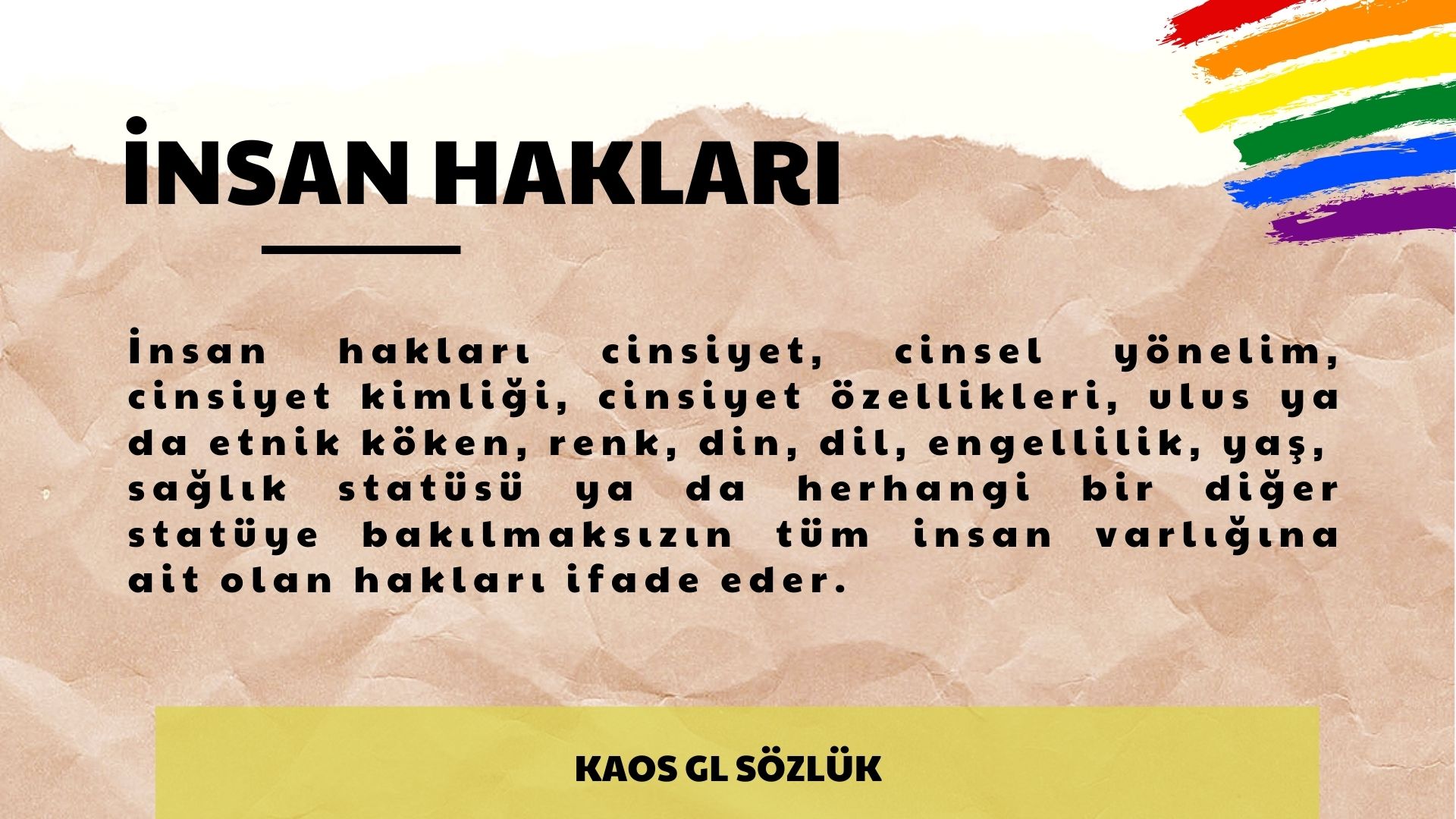Kaos GL Sözlük: İnsan Hakları Kaos GL - LGBTİ+ Haber Portalı