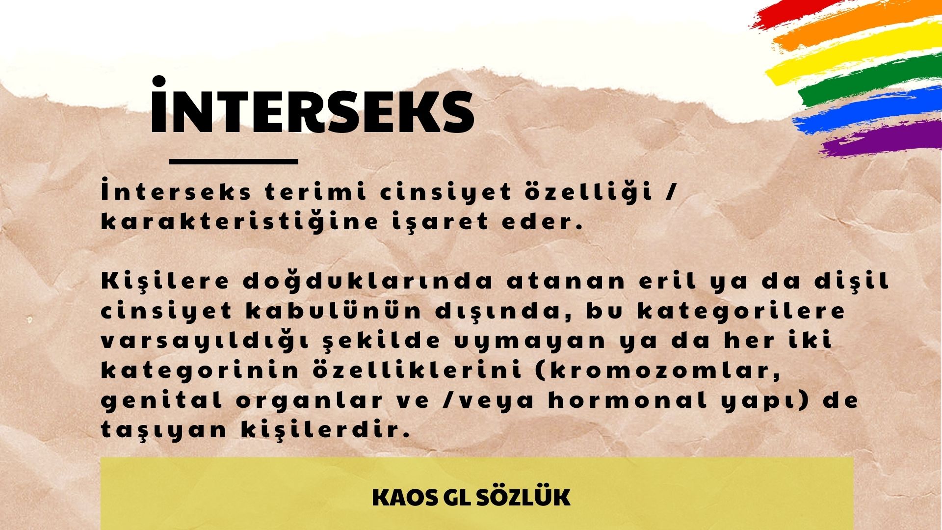 Kaos GL Sözlük: İnterseks | Kaos GL - LGBTİ+ Haber Portalı
