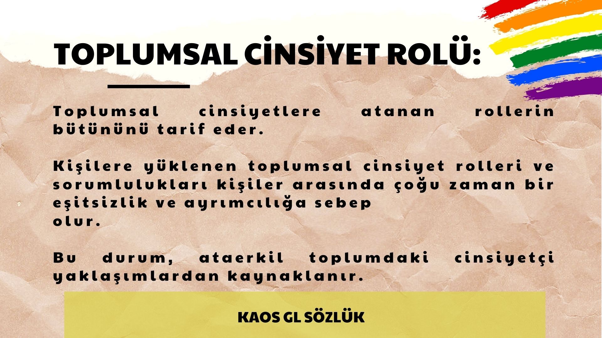 Kaos GL Sözlük: Toplumsal Cinsiyet Rolü | Kaos GL - LGBTİ+ Haber Portalı