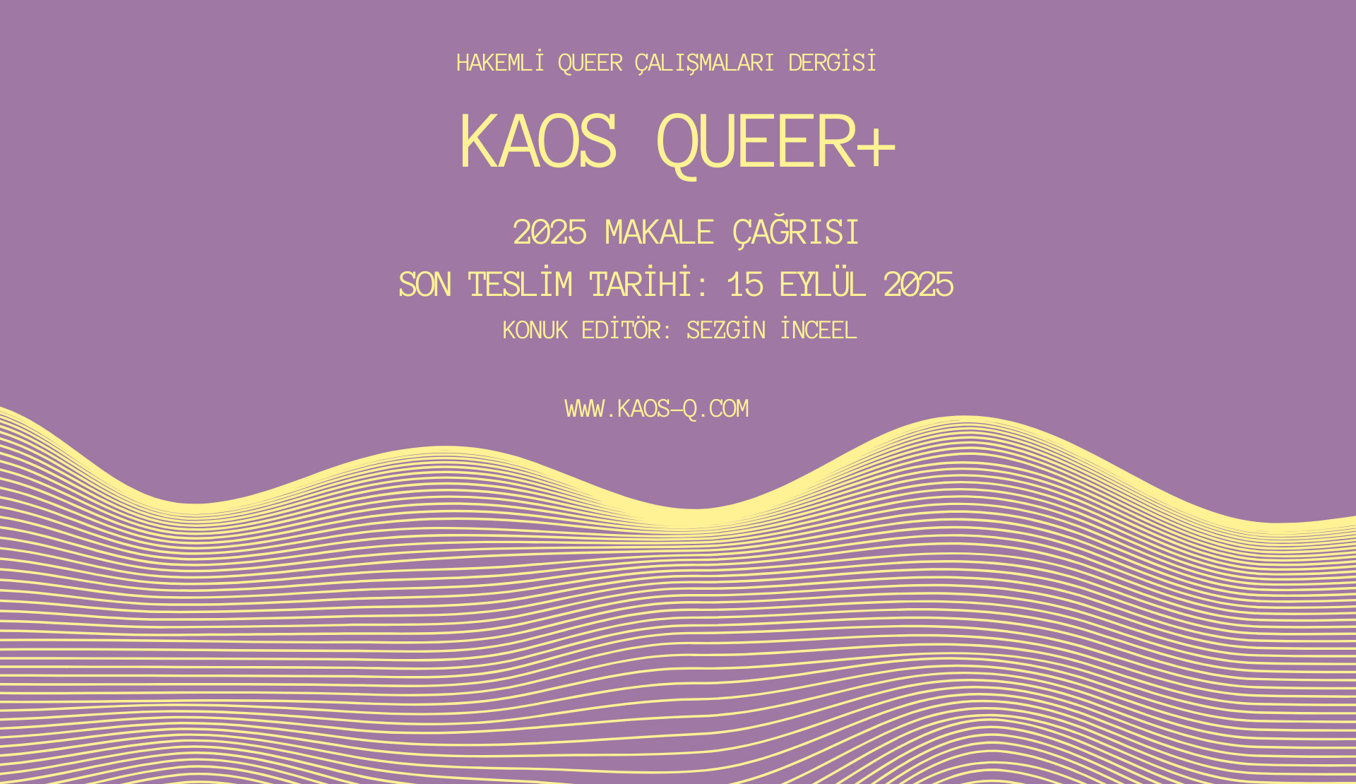 Kaos Q+’dan 2025 makale çağrısı: “Ses” | Kaos GL - LGBTİ+ Haber Portalı Haber