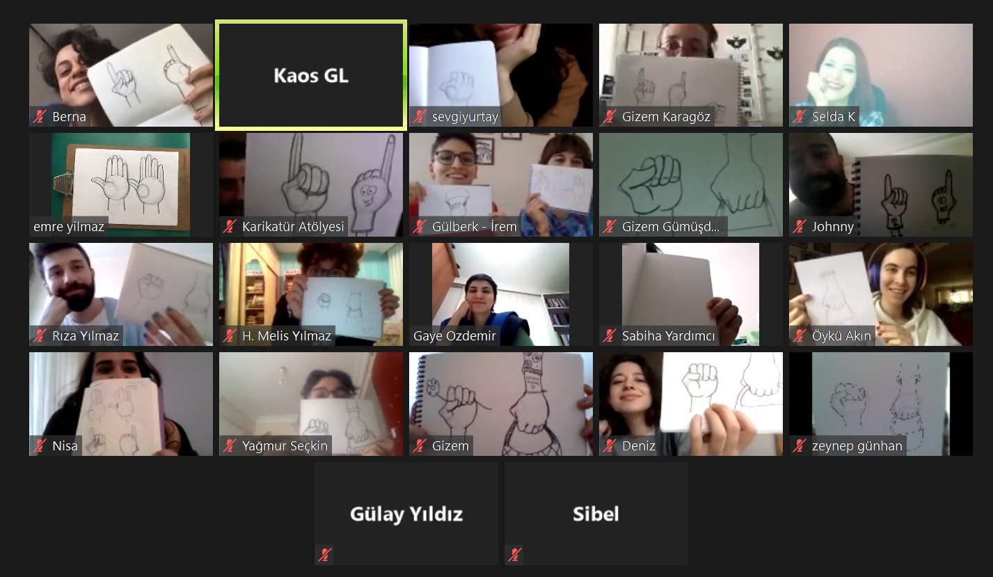 Karikatür Okulu “el” çizimi için buluştu | Kaos GL - LGBTİ+ Haber Portalı Haber