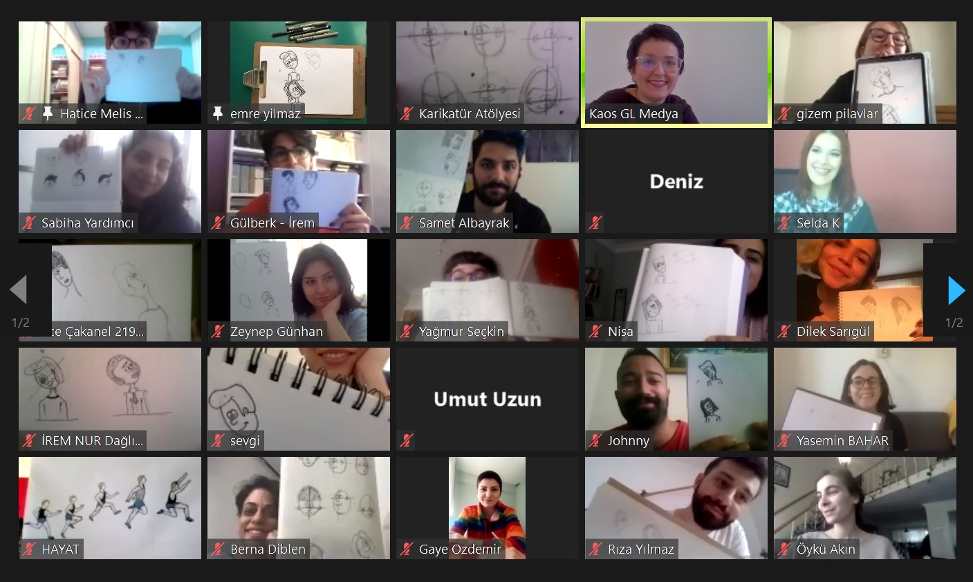 Karikatür Okulunda “portre ve kafa hareketleri” | Kaos GL - LGBTİ+ Haber Portalı