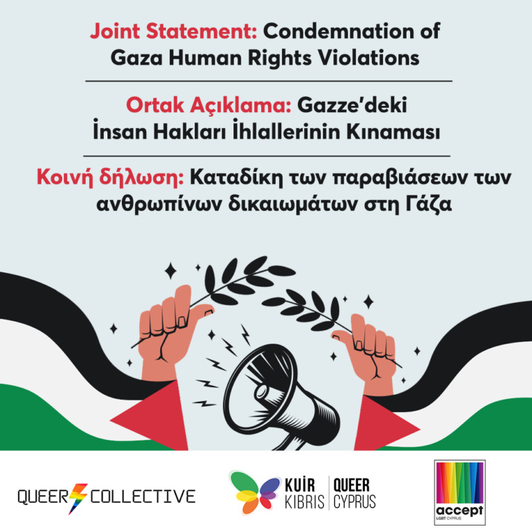 Kıbrıs’taki LGBTİ+ örgütlerinden ILGA ve IGLYO’ya çağrı: Gazze için endişelerimizi dile getirin! | Kaos GL - LGBTİ+ Haber Portalı Haber